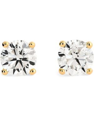 Harrods And Diamond Stud Earrings - Metallic