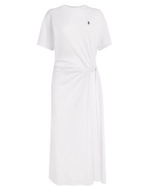 Polo Ralph Lauren Twist-Detail Maxi T-Shirt Dress - White