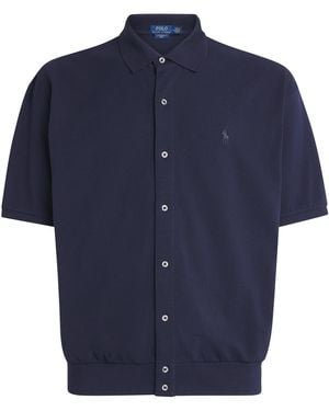 Polo Ralph Lauren Cotton Featherweight Mesh Polo Shirt - Blue