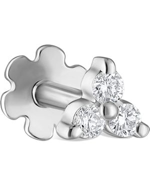 Maria Tash Diamond Trinity Threaded Stud Earring - Grey