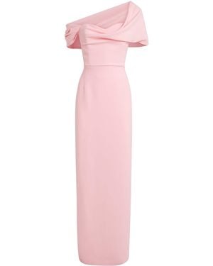 Carolina Herrera Draped Off-The-Shoulder Gown - Pink