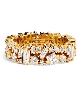 Suzanne Kalan Rose And Diamond La Fantaisie Eternity Ring - Metallic