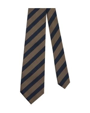 dunhill Mulberry Silk Stripe Tie - Blue
