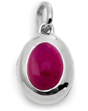 Monica Vinader Sterling And Quartz July Birthstone Locket - Pink