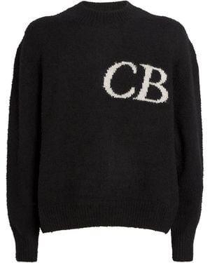 Cole Buxton Wool-Blend Logo Jumper - Black