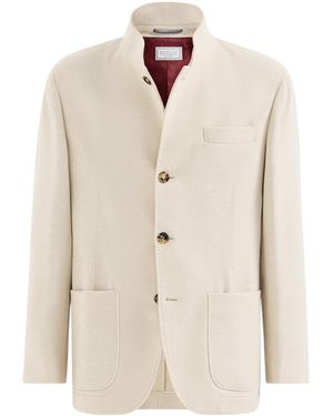 Brunello Cucinelli Cashmere Water-Resistant Coat - White