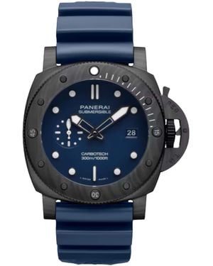 Panerai Carbotech Submersible Quarantaquattro Watch - Blue