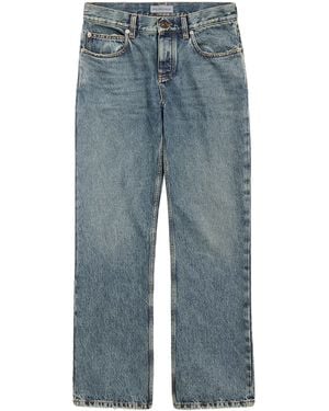 Balenciaga Straight-Leg Mid-Rise Jeans - Blue