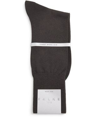 FALKE Wool-Silk-Blend No.6 Socks - Black