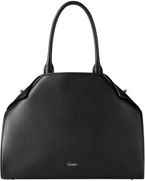 Cartier Small Leather Clash Tote Bag - Black