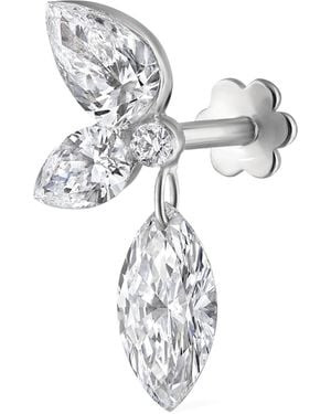 Maria Tash Grand Marquise Pear Diamond Echo Earring - Metallic