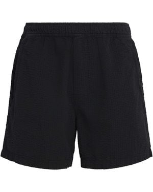 Wax London Cotton Seersucker Mescal Shorts - Black