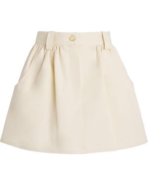 Maje Cotton Canvas Skort - Natural