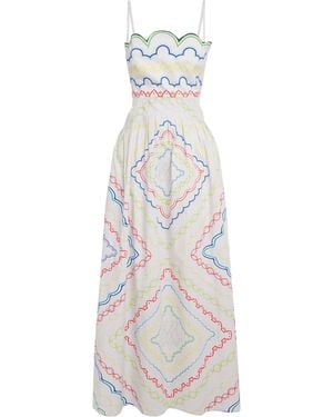 Mary Katrantzou Stretch-Cotton Finley Midi Dress - White