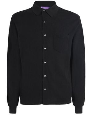 Ralph Lauren Silk-Cotton Cardigan - Black