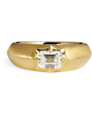 Jade Trau And Diamond Frankie Vanguard Ring - Metallic