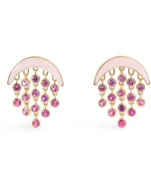 Emily P. Wheeler Sapphire And Opal Baby Fringe Earrings - Pink