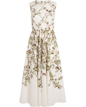 Giambattista Valli Cotton Floral Maxi Dress - White
