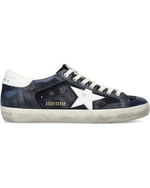 Golden Goose Suede Super-Star Trainers - Blue