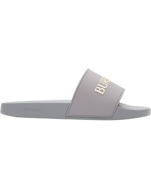 Burberry Logo Slides - White