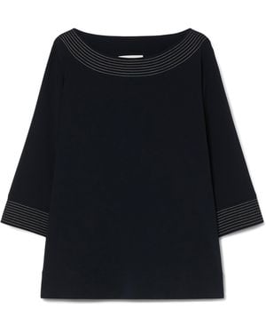 Marina Rinaldi Cady Tunic Blouse - Black