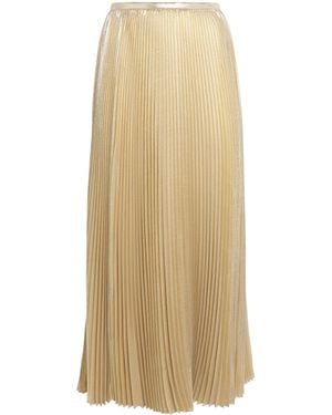 JOSEPH Silk-Blend Lamé Essai Midi Skirt - Natural