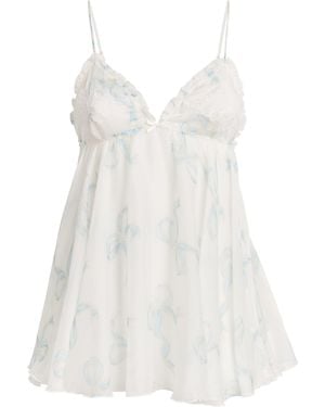 Skims Silk Bridal Romance Babydoll Slip - White