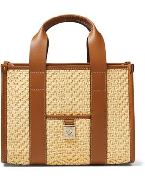 Aspinal of London Raffia Henley Tote Bag - Brown