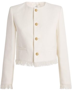 FRAME The Tweed Fringe Jacket - White