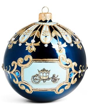 Glitterlab Glass Imperial Carriage Bauble - Blue