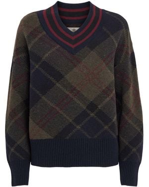 Barbour Wool-Blend Tartan Shae Jumper - Black