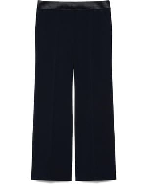 Marina Rinaldi Cady Embroidered Trousers - Blue