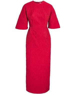 ROKSANDA Cloqué Farah Midi Dress - Red