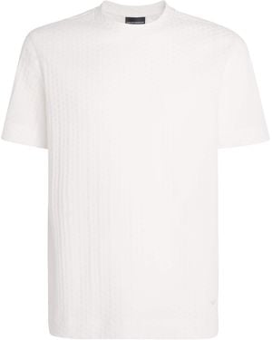 Emporio Armani Cotton Embossed T-Shirt - White