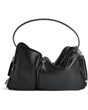 Acne Studios Leather Camero Hotel Shoulder Bag - Black