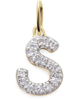 Monica Vinader And Diamond S Initial Charm - White
