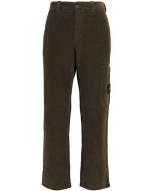 Stone Island Organic Cotton Corduroy Trousers - Brown