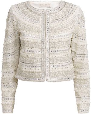 Alice + Olivia Embellished Kidman Jacket - White