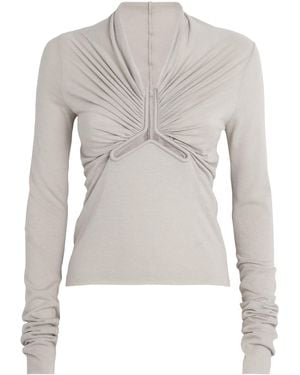 Rick Owens Ruched Allanah Top - Grey