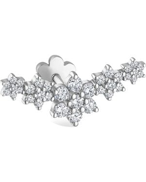 Maria Tash Five Flower Garland Diamond Threaded Stud Earring - White