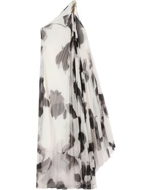 Max Mara Printed One-Shoulder Maxi Dress - White