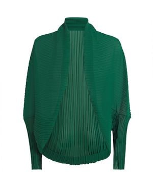 Max Mara Plissé Stole - Green