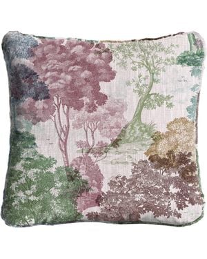 House Of Hackney Medium Cotton-Linen Dendrophilia Piped Cushion - Multicolour