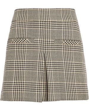 Veronica Beard Houndstooth Pavaline Mini Skirt - Multicolour
