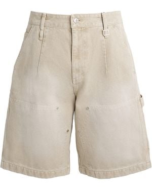 WOOYOUNGMI Cotton Carpenter Shorts - Natural