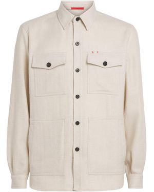 Isaia Cashmere Overshirt - White