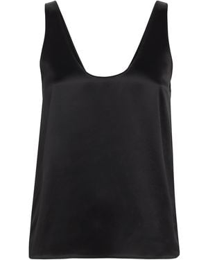 Almada Label Satin Romy Tank Top - Black