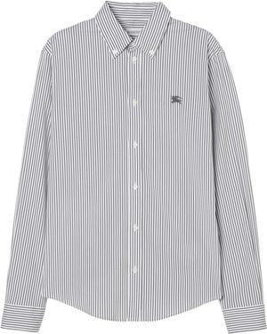 Burberry Stretch-Cotton Stripe Ekd Shirt - Gray