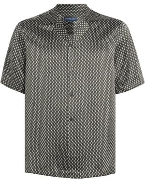 Frescobol Carioca Silk Roberto Short-Sleeve Shirt - Gray