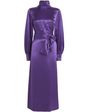 JOSEPH Satin Cels Maxi Dress - Purple